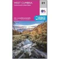 Ordnance Survey Landranger 89 West Cumbria, Cockermouth & Wast Water Map With Digital Version, Pink