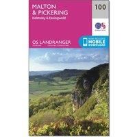 Ordnance Survey Landranger 100 Malton & Pickering, Helmsley & Easingwold Map With Digital Version, Pink