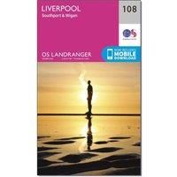 Ordnance Survey Landranger 108 Liverpool, Southport & Wigan Map With Digital Version, Pink/D