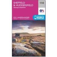 Ordnance Survey Landranger 110 Sheffield & Huddersfield, Glossop & Holmfirth Map With Digital Version, Pink/D