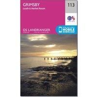 Ordnance Survey Landranger 113 Grimsby, Louth & Market Rasen Map With Digital Version, Pink/D