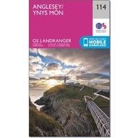Ordnance Survey Landranger 114 Anglesey Map With Digital Version, Pink
