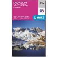 Ordnance Survey Landranger 115 Snowdon & Caernarfon Map With Digital Version, Pink