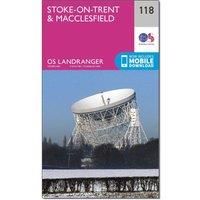 Ordnance Survey Landranger 118 Stoke-on-Trent & Macclesfield Map With Digital Version, Pink