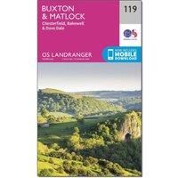 Ordnance Survey Landranger 119 Buxton, Matlock, Bakewell & Dove Dale Map With Digital Version, Pink/D