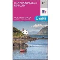 Ordnance Survey Landranger 123 Lleyn Peninsula Map With Digital Version, Pink