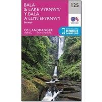 Ordnance Survey Landranger 125 Bala & Lake Vyrnwy, Berwyn Map With Digital Version, Pink