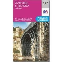 Ordnance Survey Landranger 127 Stafford & Telford, Ironbridge Map With Digital Version, Pink/D