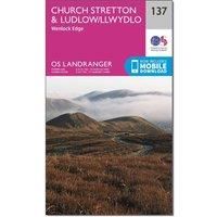 Ordnance Survey Landranger 137 Ludlow & Church Stretton, Wenlock Edge Map With Digital Version, Pink