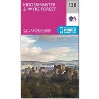 Ordnance Survey Landranger 138 Kidderminster & Wyre Forest Map With Digital Version, Pink