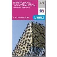 Ordnance Survey Landranger 139 Birmingham & Wolverhampton Map With Digital Version, Orange