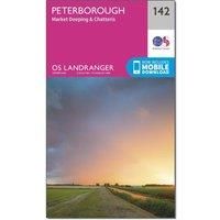 Ordnance Survey Landranger 142 Peterborough, Market Deeping & Chatteris Map With Digital Version, Pink