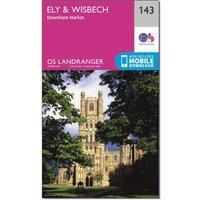 Ordnance Survey Landranger 143 Ely & Wisbech, Downham Market Map With Digital Version, Pink