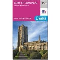 Ordnance Survey Landranger 155 Bury St Edmunds, Sudbury & Stowmarket Map With Digital Version, Pink/D