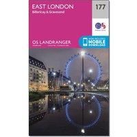 Ordnance Survey Landranger 177 East London, Billericay & Gravesend Map With Digital Version, Pink/D