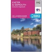 Ordnance Survey OS Landranger 192 Exeter & Sidmouth, Exmouth & Teignmouth Map, Pink/D