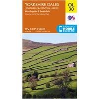 Ordnance Survey Explorer OL 30 Yorkshire Dales (Northern & Central Area) Map, Orange