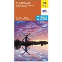 Ordnance Survey Explorer OL 40 The Broads Map, Orange