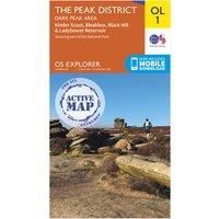 Explorer Active OL1 The Peak District - Dark Peak Area Map, Orange