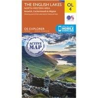 Ordnance Survey Explorer Active OL 4 The Lake District (North-Western area) Map, Orange/D