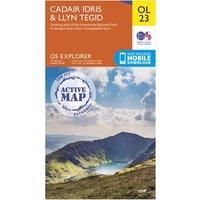 Ordnance Survey Explorer Active OL 23 Cadair Idris & Llyn Tegid Map, Orange/D