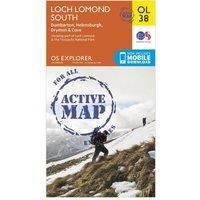 OS Explorer ACTIVE OL38 Loch Lomond South (OS Explorer Map Active)