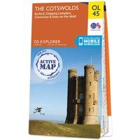 The Cotswolds Map | Weatherproof | Burford, Chipping Campden, Cirencester & Stow-on-the-Wold | Ordnance Survey | OS Explorer Active Map OL45 | England ... | Maps | Adventure (OS Explorer Map Active)