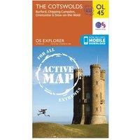 The Cotswolds Map | Weatherproof | Burford, Chipping Campden, Cirencester & Stow-on-the-Wold | Ordnance Survey | OS Explorer Active Map OL45 | England ... | Maps | Adventure (OS Explorer Map Active)