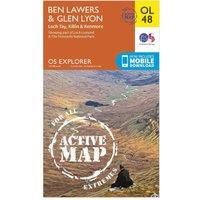 Ordnance Survey Active Explorer OL 48 Ben Lawers & Glen Lyon Map, Orange