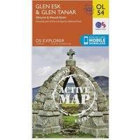 Ordnance Survey Explorer OL 54 Active D Glen Esk & Glen Tanar, Orange