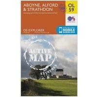 OS Explorer ACTIVE OL59 Aboyne, Alford & Strathdon (OS Explorer Map)