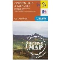OS Explorer ACTIVE OL62 Coreen Hills & Glenlivet (OS Explorer Map Active)