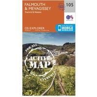 Falmouth & Mevagissey Map | Weatherproof | Truro & St Mawes | Ordnance Survey | OS Explorer Active Map 105 | England | Walks | Hiking | Maps | Adventure