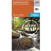 Ordnance Survey Explorer Active 109 Bodmin Moor Map With Digital Version, Orange