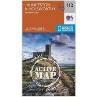 Ordnance Survey Explorer Active 112 Launceston & Holsworthy Map With Digital Version, Orange