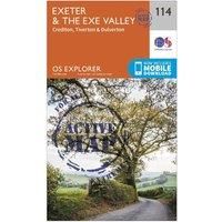 Ordnance Survey Explorer Active 114 Exeter & The Exe Valley Map With Digital Version, Orange