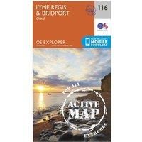 Ordnance Survey Explorer Active 116 Lyme Regis & Bridport Map With Digital Version, Orange
