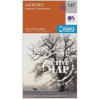 Ordnance Survey Explorer Active 137 Ashford Map With Digital Version, Orange/D