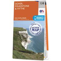 Dover, Folkestone & Hythe Map | Weatherproof | England Coast Path | Ordnance Survey | OS Explorer Active Map 138 | England | Walks | Hiking | Maps | Adventure