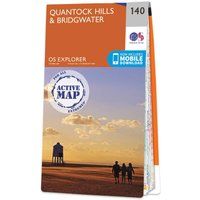 Quantock Hills & Bridgwater Map | Weatherproof | England Coast Path | Ordnance Survey | OS Explorer Active Map 140 | England | Walks | Hiking | Maps | Adventure