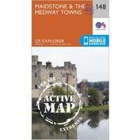 Maidstone & the Medway Towns Map | Weatherproof | Kent Downs | Ordnance Survey | OS Explorer Active Map 148 | England | Walks | Hiking | Maps | Adventure