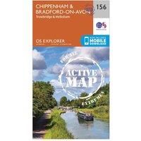 Ordnance Survey Explorer Active 156 Chippenham & Bradford-on-Avon Map With Digital Version, Orange