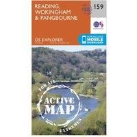 Ordnance Survey Explorer Active 159 Reading, Wokingshire & Pangbourne Map With Digital Version, Orange