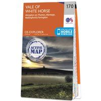 Ordnance Survey Explorer Active 170 Abingdon, Wantage & Vale of White Horse Map With Digital Version, Orange/D