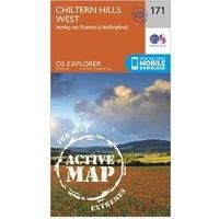 Ordnance Survey Explorer Active 171 Chiltern Hills West, Henley-on-Thames & Wallingford Map With Digital Version, Orange