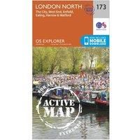 Ordnance Survey Explorer Active 173 London North Map With Digital Version, Orange