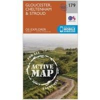 Gloucester, Cheltenham & Stroud Map | Weatherproof | Cotswold Way | Ordnance Survey | OS Explorer Active Map 179 | England | Walks | Hiking | Maps | Adventure