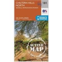 Ordnance Survey Explorer Active 181 Chiltern Hills North Map With Digital Version, Orange/D