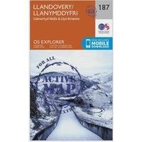 OS Explorer Map Active (187) Llandovery, Llanwrtyd Wells and Llyn Brianne (OS Explorer Active Map)