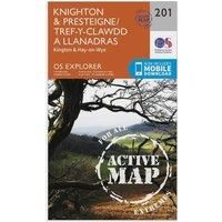 Ordnance Survey Explorer Active 201 Knighton & Presteigne Map With Digital Version, Orange